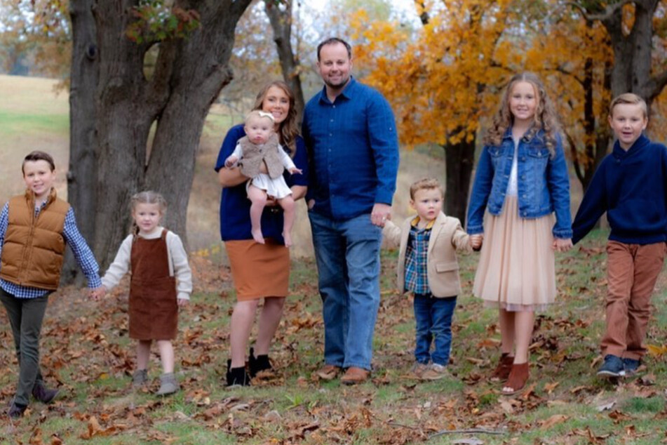 Anna Duggar (third from l.) posted a photo of her family for her husband Josh's (c.) birthday last year. "Happy Birthday Joshua! I love being by your side — looking forward to what the next 33 years have in store for us!" she wrote.