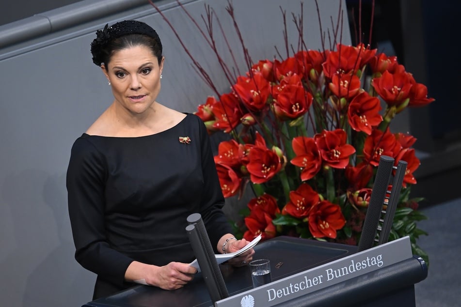 Kronprinzessin Victoria (46) hielt ihre Rede auf Deutsch.