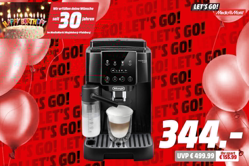 DeLonghi-Kaffeevollautomat für 344 statt 499,99 Euro.