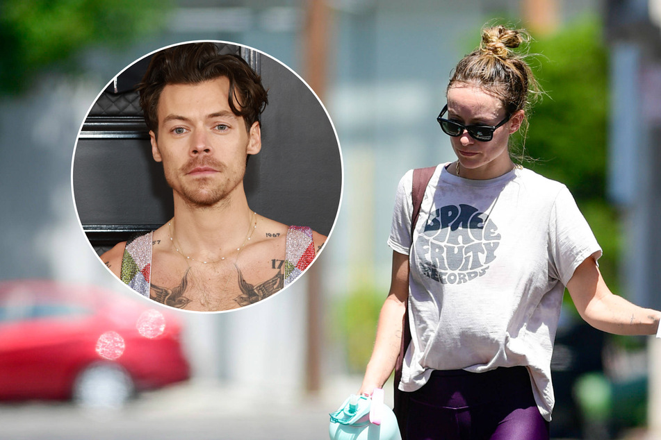 Olivia Wilde wore a t-shirt seemingly belonging to ex Harry Styles while out in Los Angeles on Tuesday.