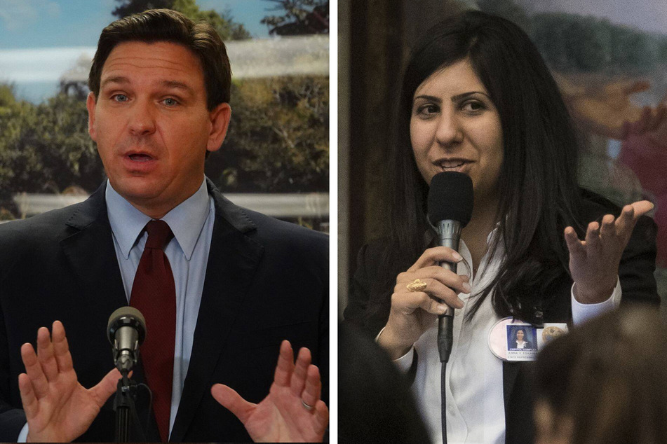 Democratic state Rep. Anna Eskamani (r.) has proposed an amendment to try to curb the damaging influence of an anti-LGBTQ+ bill supported by Florida's Republican Gov. Ron DeSantis and other state GOP politicians.