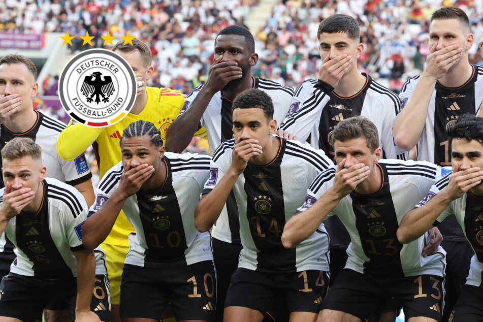Deutschland-Protest gegen die FIFA: DFB-Auswahl mit Mund-Geste