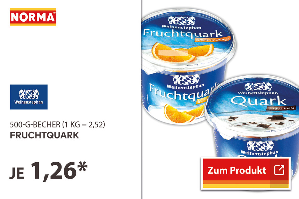 Fruchtquark für 1,26 Euro.