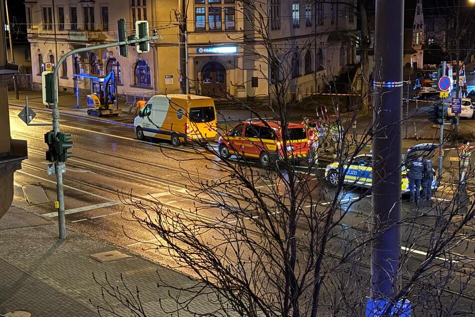 Auf der Bautzner Landstraße sorgte ein Gasleck für massive Behinderungen.