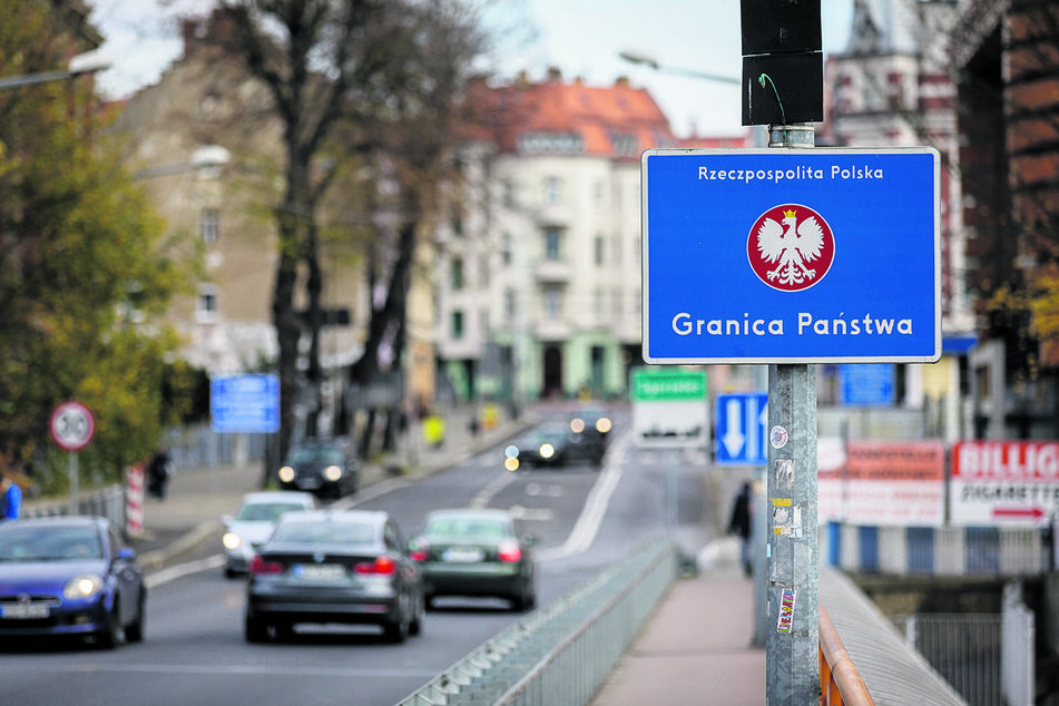 Der deutsch-polnische Grenzübergang an der Stadtbrücke zwischen Görlitz und Zgorzelec.