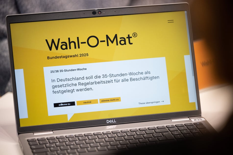 Die Webseite des Wahl-O-Mat zur Bundestagswahl 2025: Wählerinnen und Wählern soll das Tool bei der Entscheidung helfen.