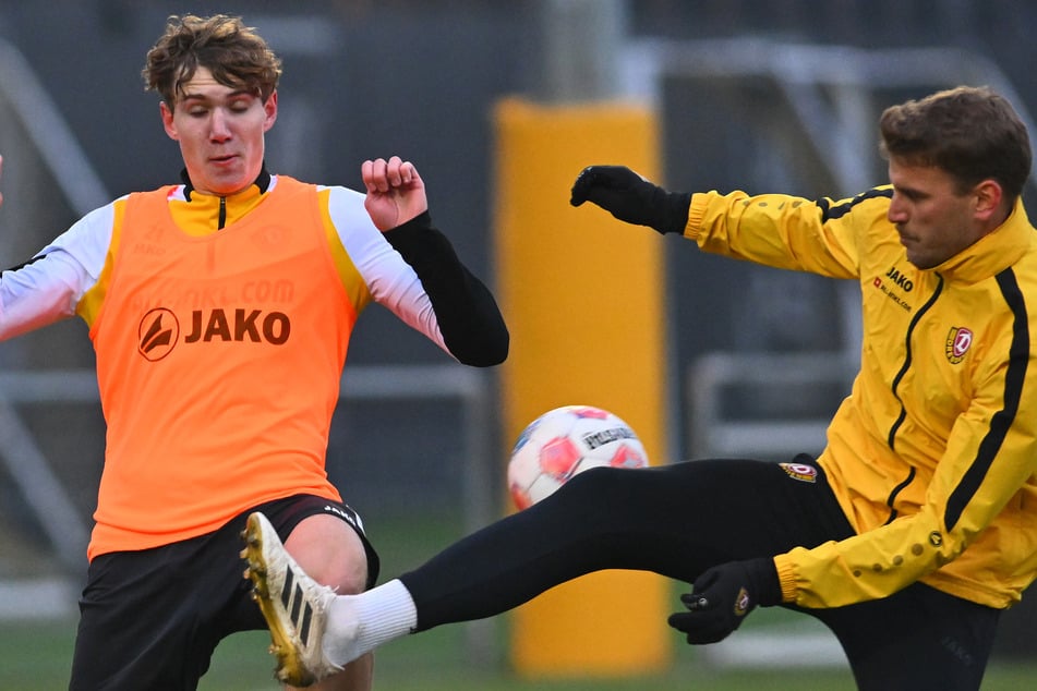 Gibt sich nicht auf: Christoph Daferner (27, r.) haut sich im Training rein.