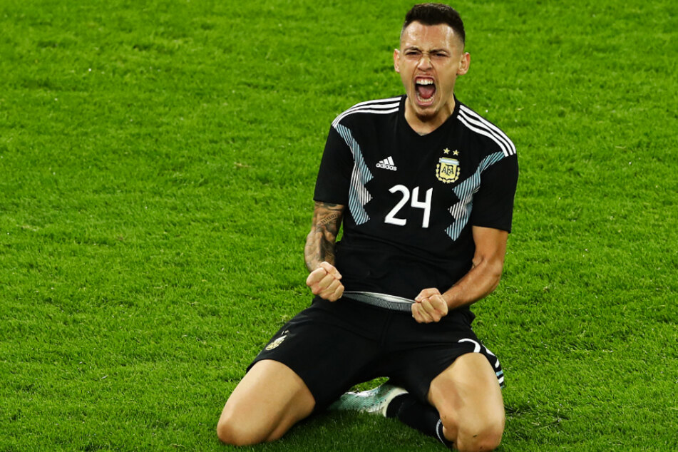 Lucas Ocampos (25) traf bei seinem Länderspieldebüt am 9. Oktober 2019 in Dortmund für Argentinien gegen Deutschland zum 2:2-Endstand in der 85. Minute.
