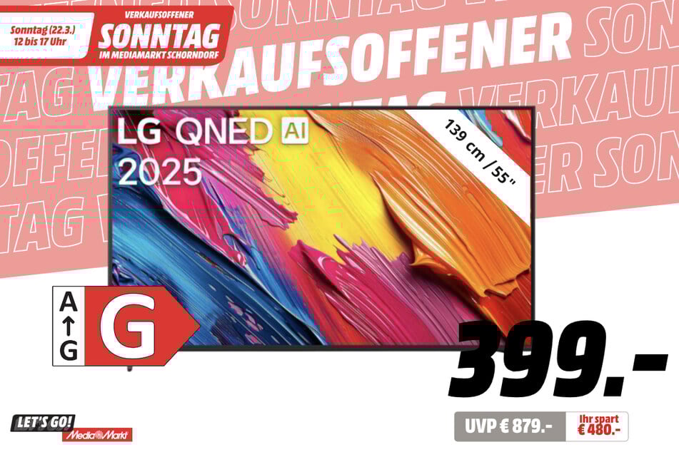 55-Zoll LG-Fernseher für 399 statt 879 Euro.