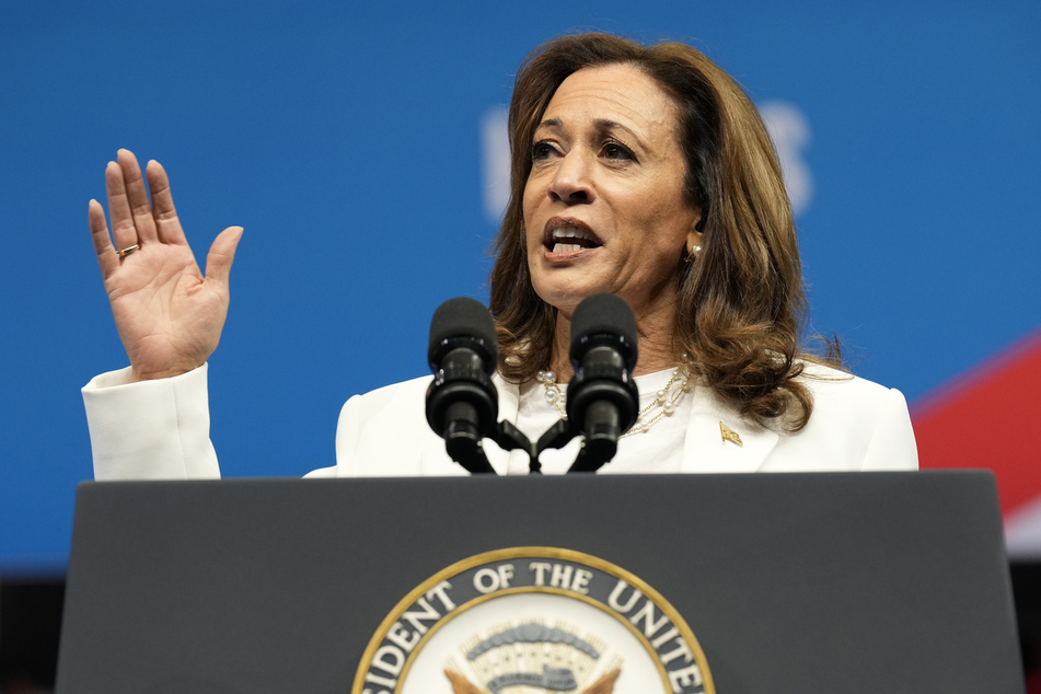 Die demokratische Präsidentschaftskandidatin und US-Vizepräsidentin Kamala Harris (59).