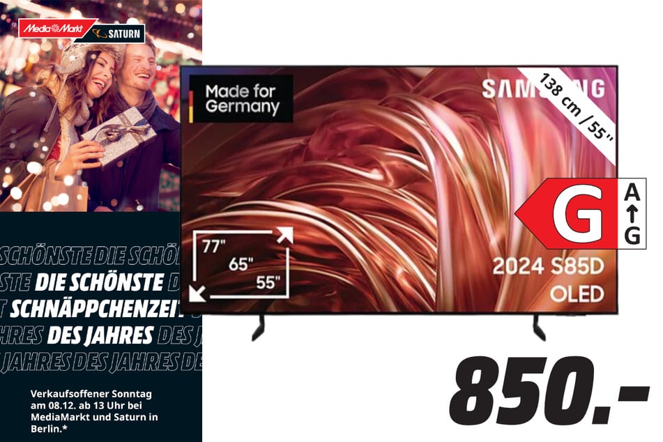 55-Zoll Samsung-Fernseher für 850 Euro.
