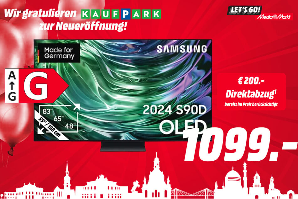 55-Zoll Samsung-Fernseher für 1.099 Euro.