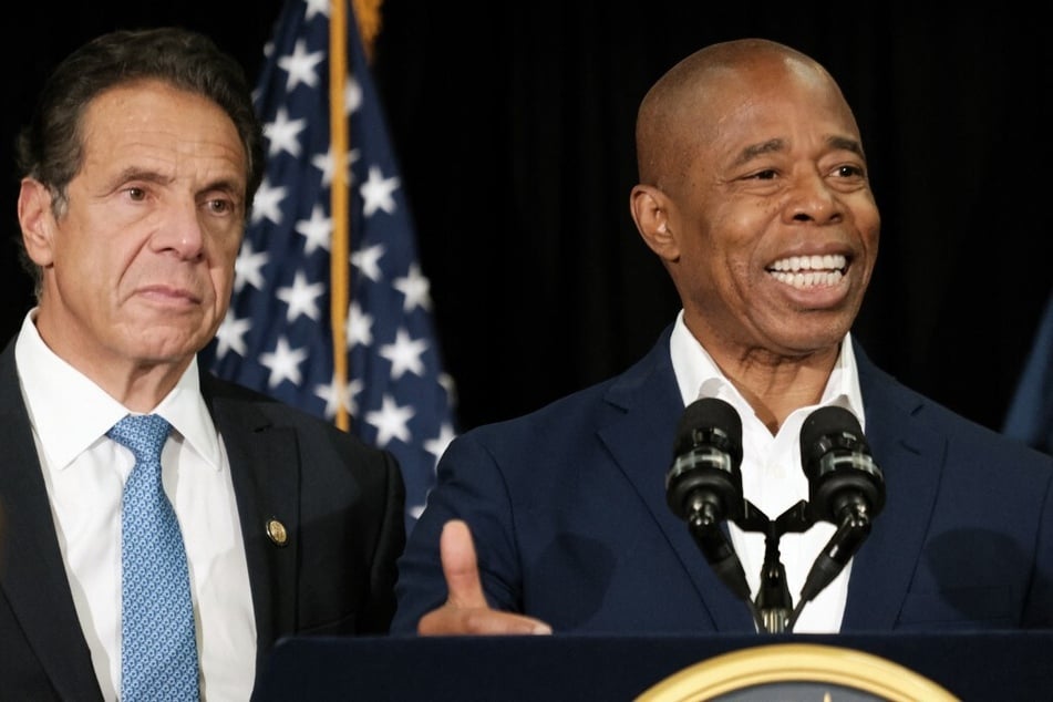 Incumbent New York City Mayor Eric Adams (r.) is facing a serious challenge from ex-Governor Andrew Cuomo in the scandal-wracked 2025 Democratic primary race.