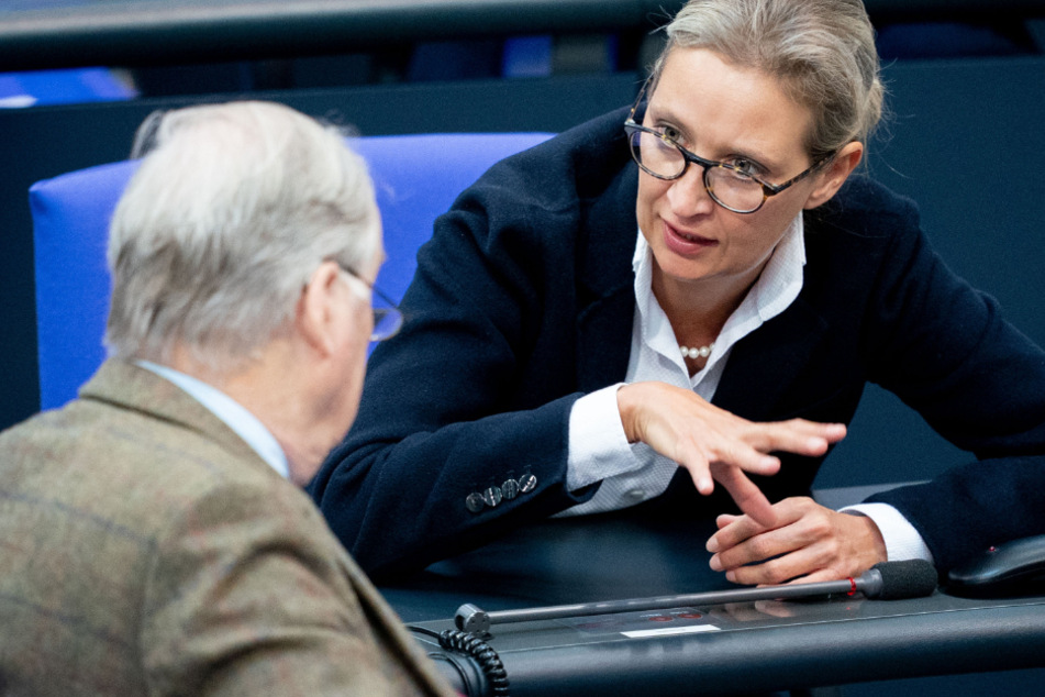 Die beiden AfD-Fraktionsvorsitzenden Alexander Gauland (79) und Alice Weidel (41) nehmen an einer Sitzung des Bundestags teil.