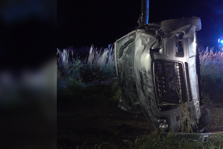 Unter Drogen! Audi-Fahrer (24) und drei Teenager bei Unfall nahe Leipzig schwer verletzt