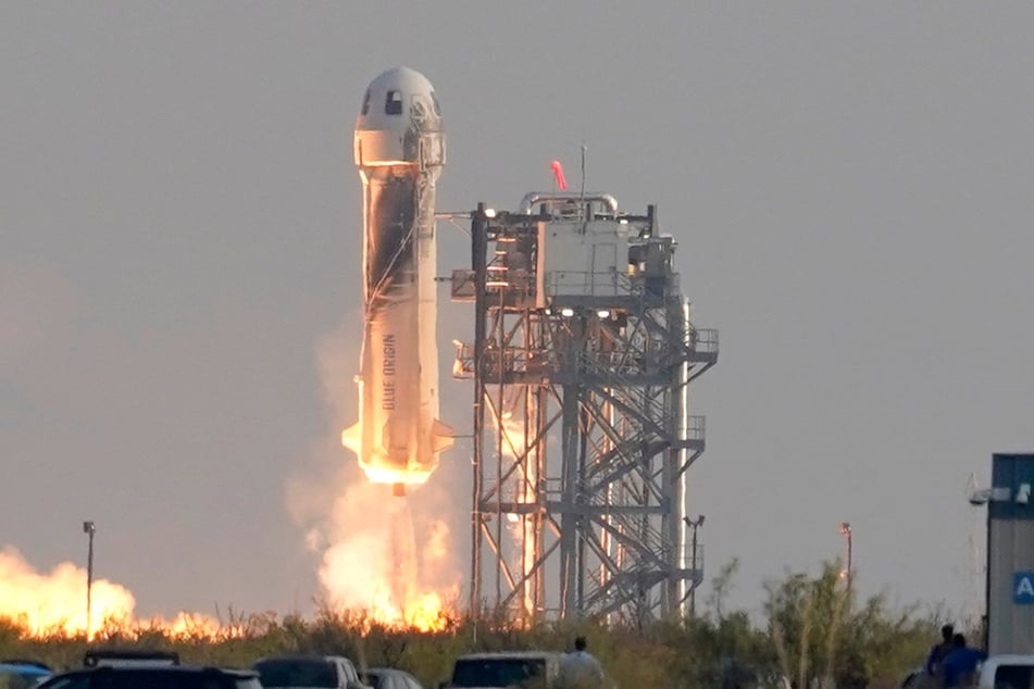 Die "New-Shepard"-Rakete von Blue Origin hätte am Donnerstag abheben soll. Weniger als eine Minute vor dem Start wurde abgebrochen.