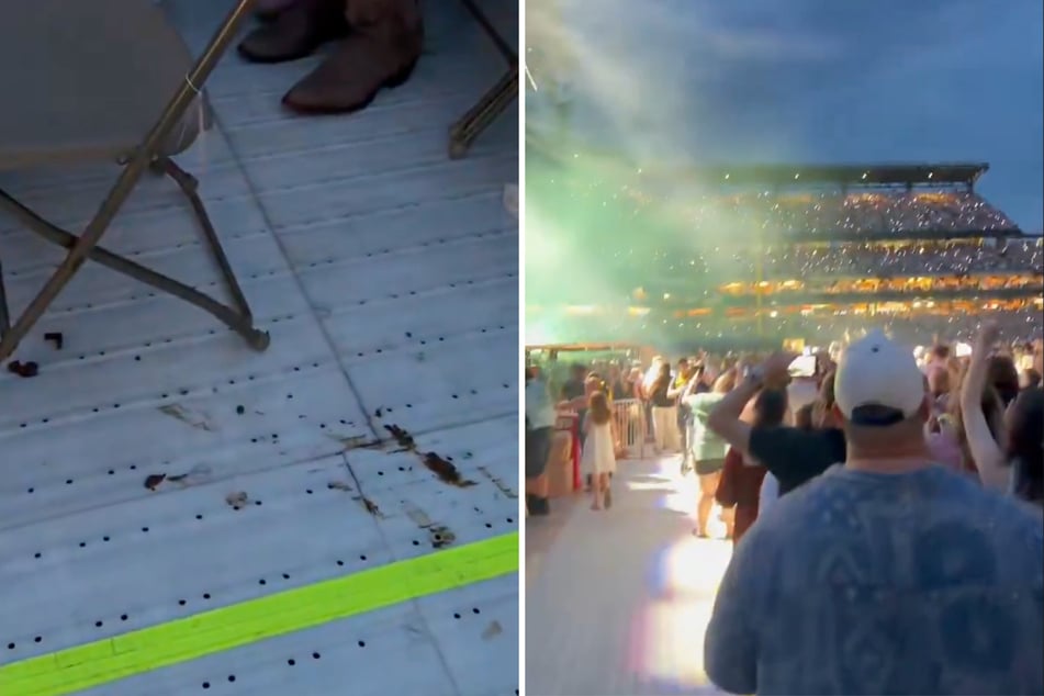 Besucher des Konzerts konnten ihren Augen kaum trauen, als sie Fäkalien am Boden des Stadions sahen.