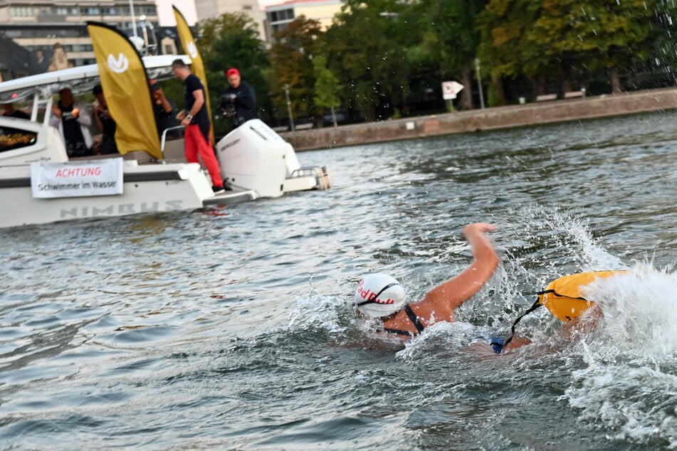 200-Kilometer-Challenge: Wie es Extremschwimmerin Pohl nach zwei Tagen geht und warum sie aus dem Wasser muss