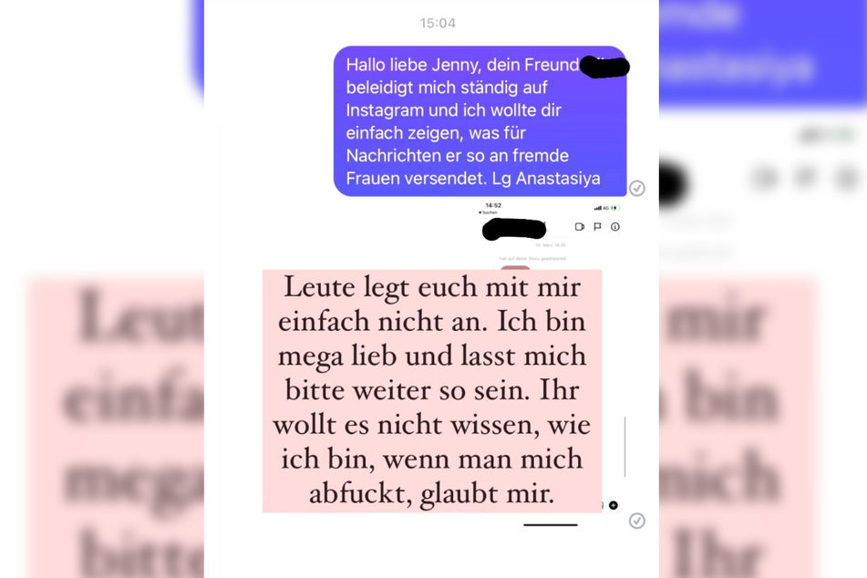 Der Screenshot zeigt die Instagram-Story, mit welcher Anastasiya Avilova (33) ihre Rache-Aktion gegen einen unbekannten Stalker am Mittwoch öffentlich machte.