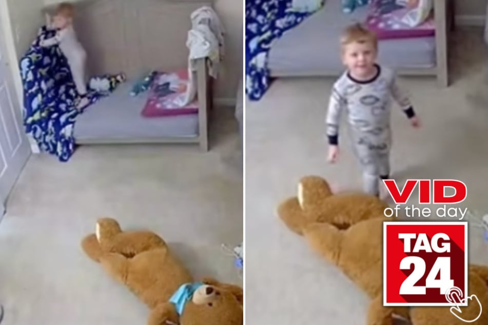 This toddler thought his dad's voice on the baby monitor was a total stranger!