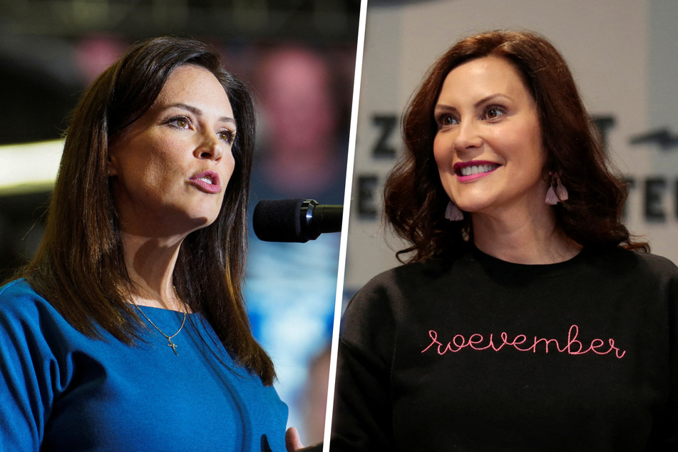 Republican Tudor Dixon (l.) and incumbent Democrat Gretchen Whitmer are facing off in the 2022 race for Michigan governor.