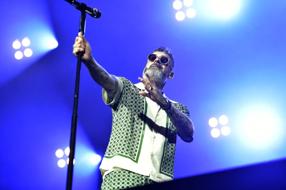 Deutschrapper Sido (45) beim Auftritt im Küchwald.