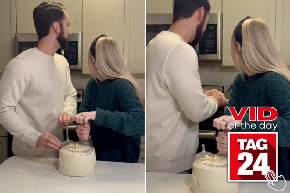 Today's Viral Video of the Day showcases a pair of new parents who accidentally ruined their gender reveal surprise!