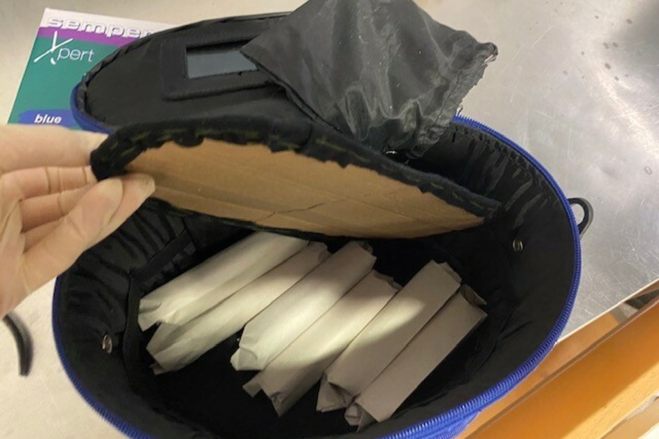 Die Glimmstängel waren auch in einer Kosmetiktasche zu finden.