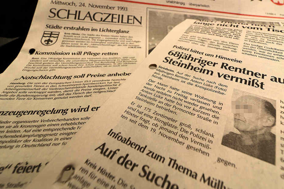 Anton L. wurde seit Ende 1993 vermisst. Jetzt gibt es traurige Gewissheit für die Familie.