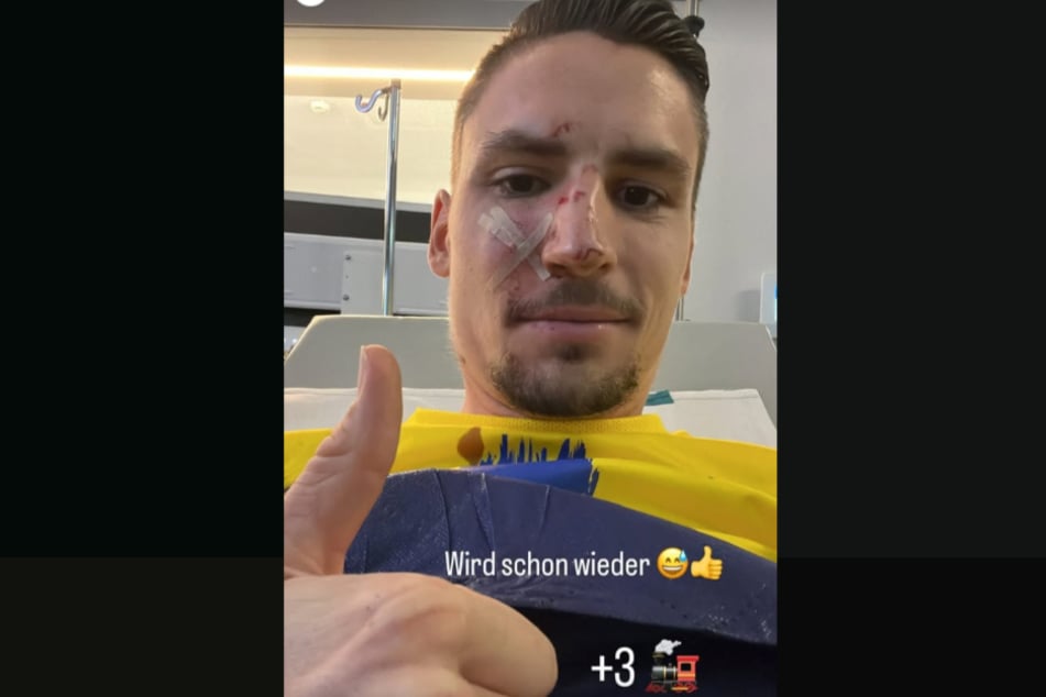 Dieses Bild postete Alexander Siebeck noch am Samstag aus dem Krankenhaus.