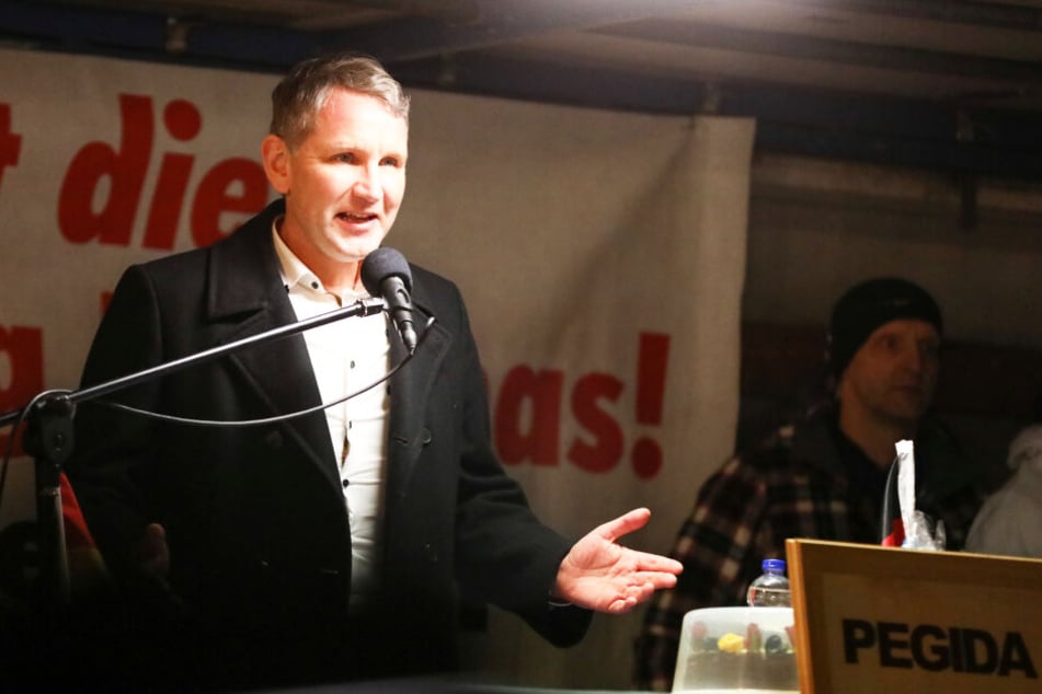 Björn Höcke (47, AfD) trat am Montagabend bei Pegida auf.