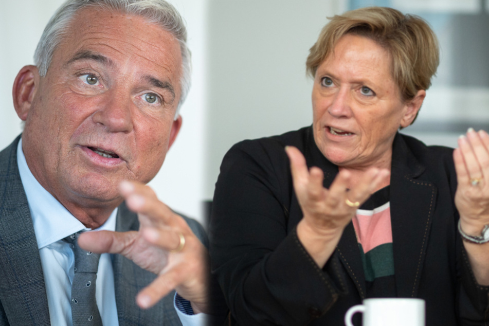 Baden-Württembergs Kultusministerin Susanne Eisenmann (55, CDU, rechts im Bild) hat den Vorschlag von Innenminister Thomas Strobl (60, CDU) für einen bundesweiten Lockdown kritisiert. (Fotomontage)