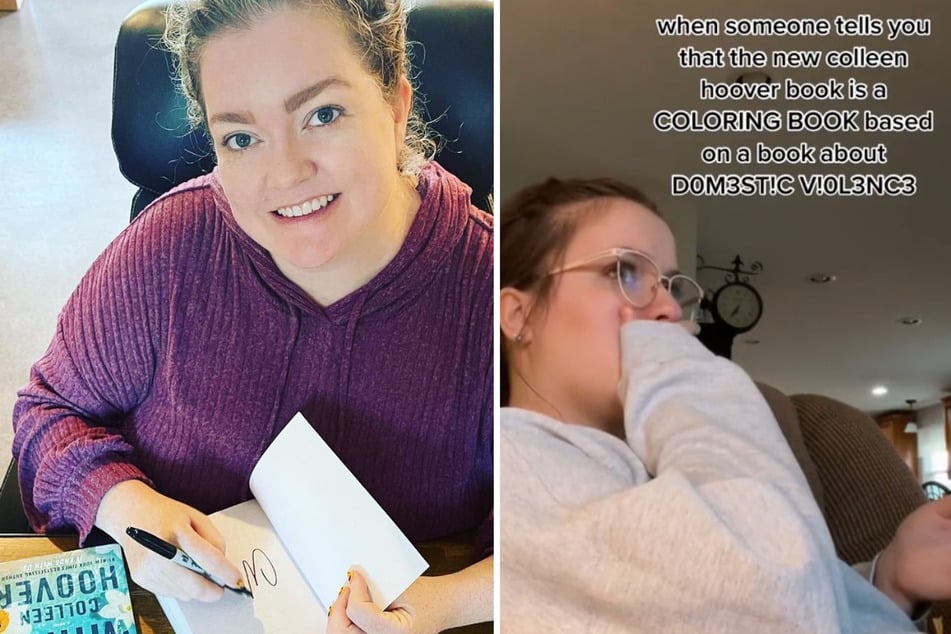 Colleen Hoover (l.) is receiving backlash online for announcing a coloring book inspired by It Ends With Us.