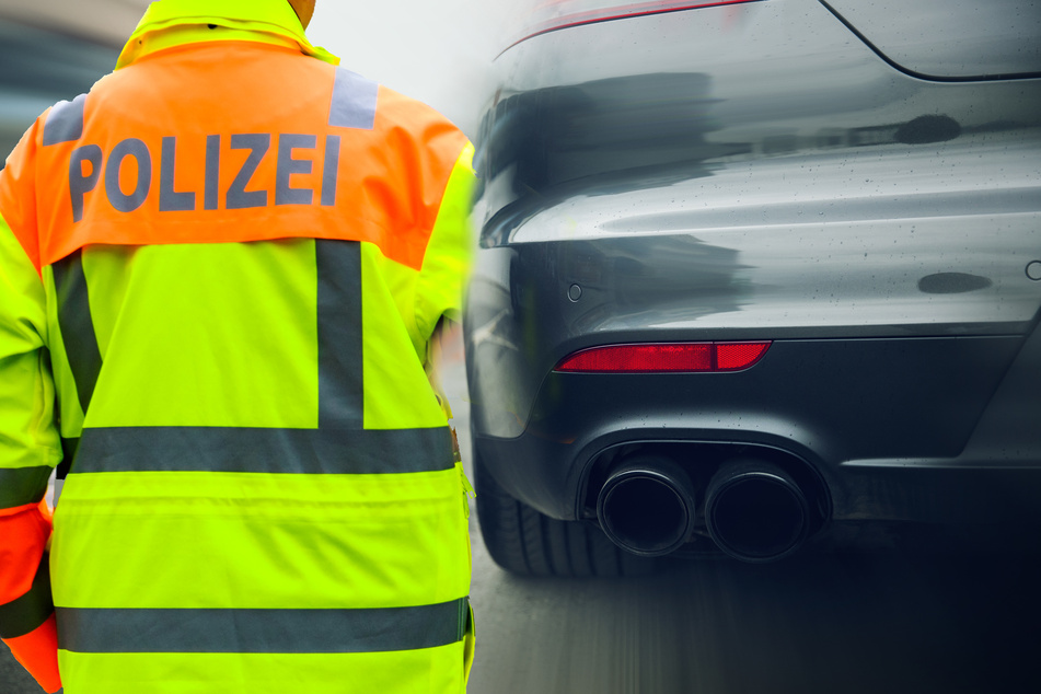 Fotomontage: Am Samstagabend stoppte die Polizei ein mutmaßliches illegales Straßenrennen (Symbolfoto).