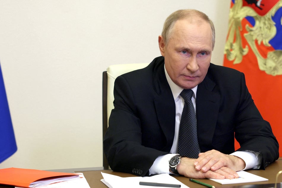 Russian President Vladimir Putin during a meeting with members of the Russian security council on Wednesday.