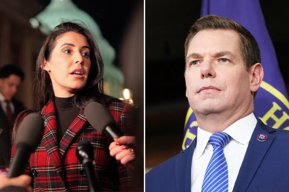 Congresswoman Anna Paulina Luna (l.) recently claimed Eric Swalwell could be facing jail time over the multiple sexual misconduct allegations against him.