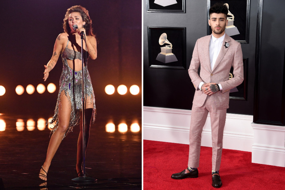 Many fans think a collaboration between superstars Miley Cyrus (l.) and Zayn Malik would be fantastic!