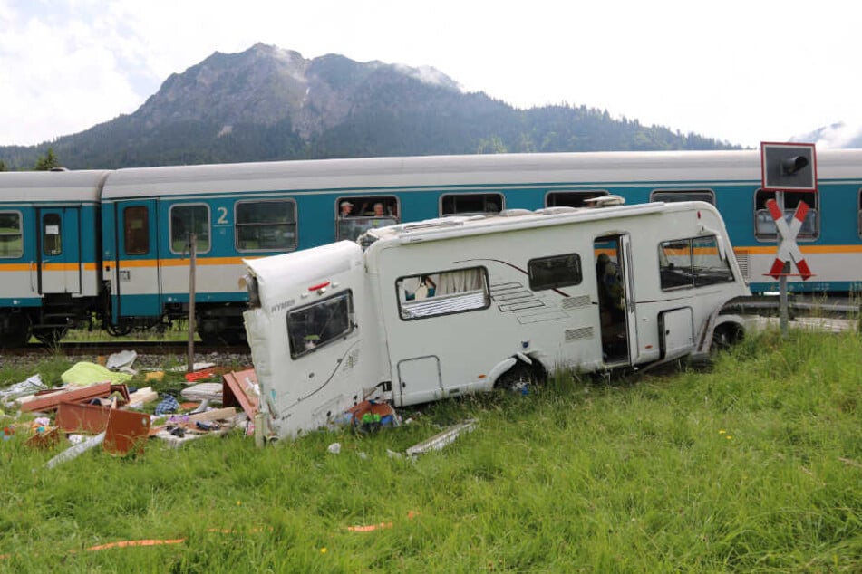 Am Wohnmobil vom Typ Hymer B534 entstand ein Totalschaden.