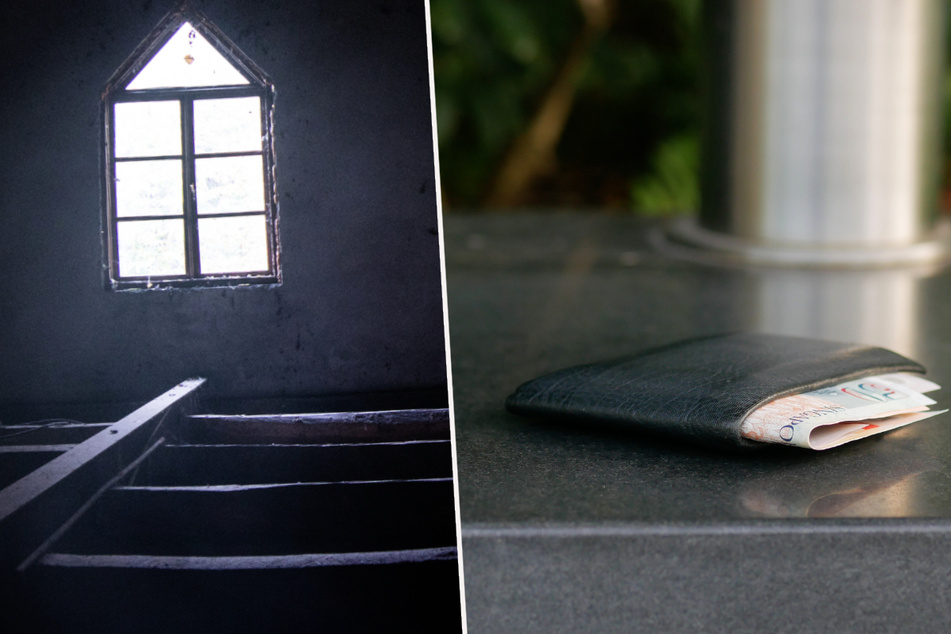 Verloren wurde der Geldbeutel in einer Telefonzelle, gefunden auf dem Dachboden einer Kirche.