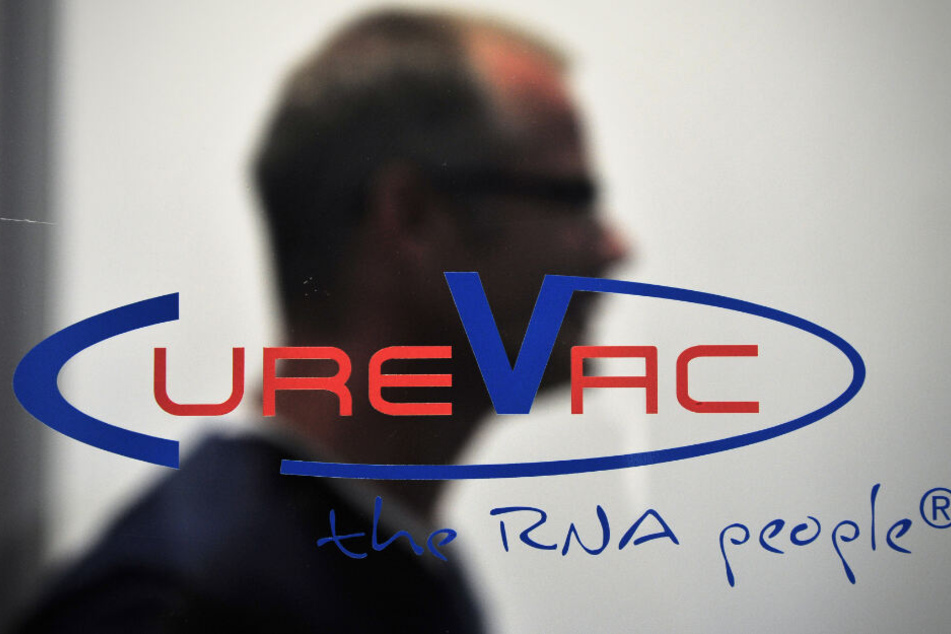 Das Firmenlogo von CureVac.