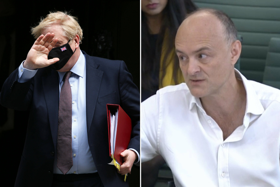 Dominic Cummings (r.), a former top aide to Boris Johnson, made shocking claims about the PM's approach to the Covid crisis.