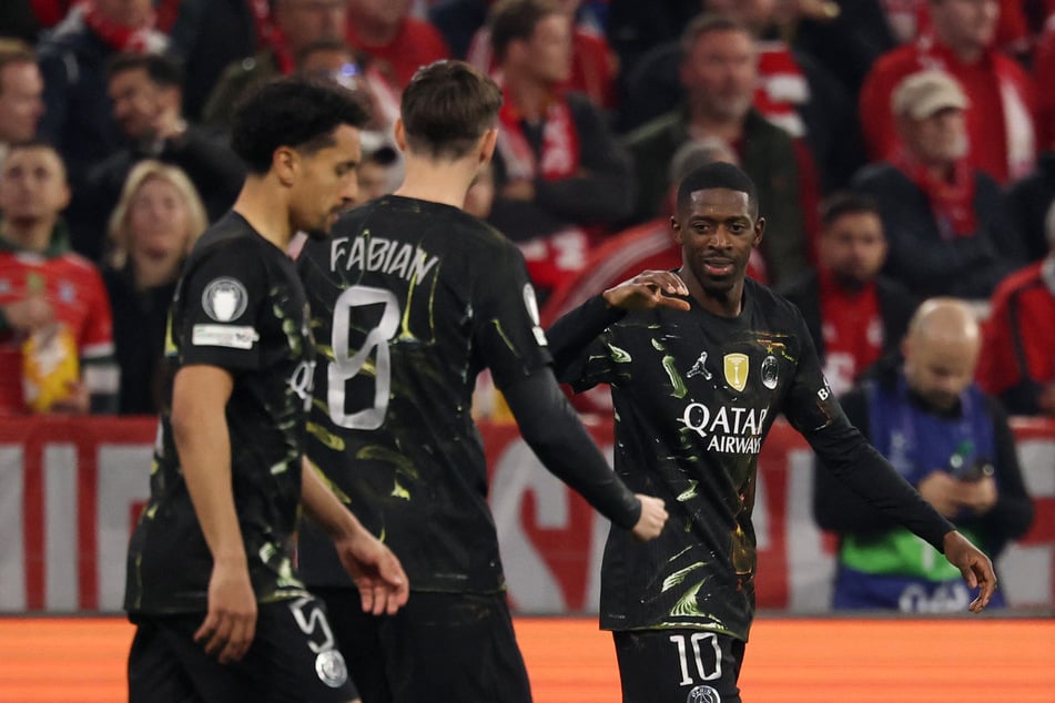 Erwischte die Bayern eiskalt: PSG-Flügelflitzer und 1:0-Torschütze Ousmane Dembele (28, links).