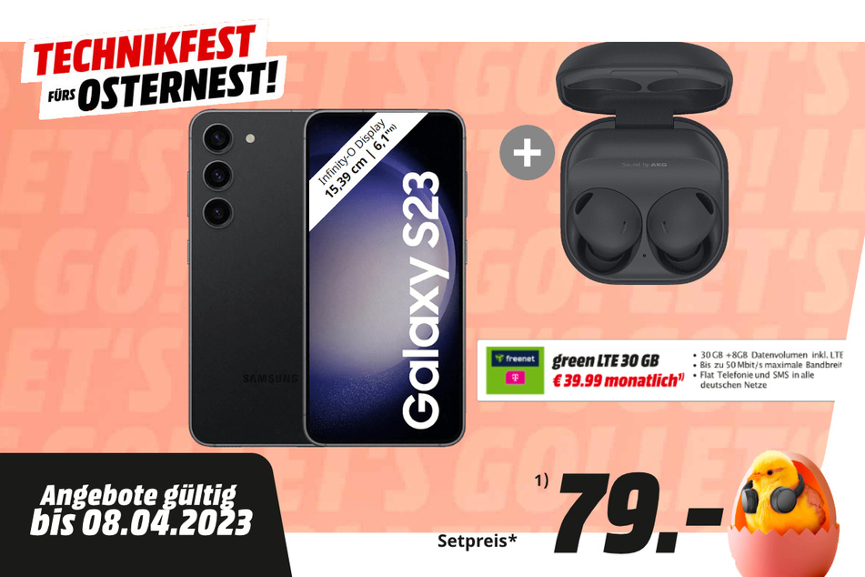 Samsung Galaxy S23 + Galaxy Buds2 Pro für 79 Euro im Tarif.