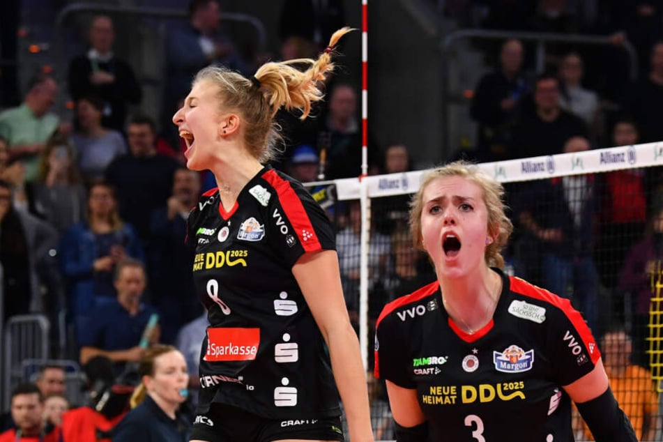 Die jungen Wilden Monique Strubbe (l.) und Emma Cyris sorgten beim Pokalfinale für Furore