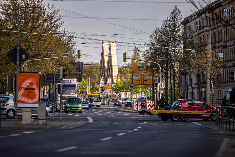 Auf der Prager Straße kommt es Anfang 2019 zu Verkehrseinschränkungen.