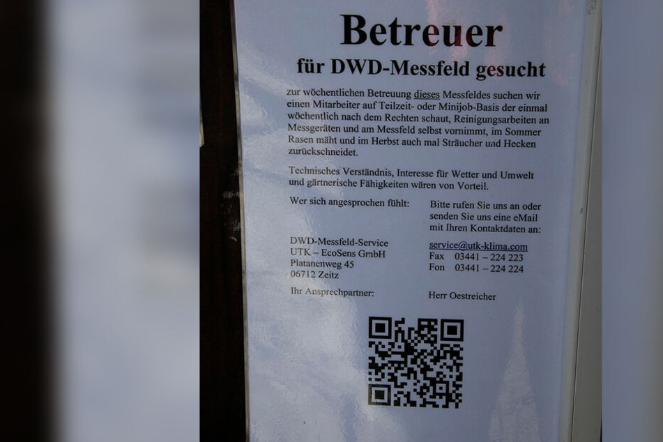 Betreuer für das DWD-Messfeld am Fichtelberg gesucht! Die Grünen glauben nicht, dass die Mini-Job-Lösung funktioniert.