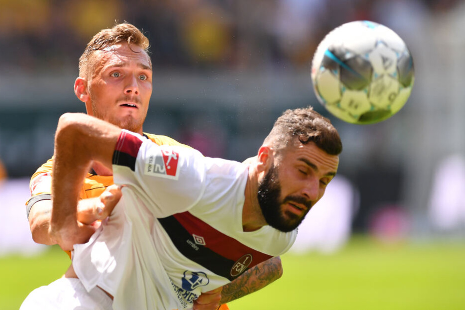 Einer der besten in der ersten Halbzeit: Linus Wahlqvist (li.) im Zweikampf mit Nürnbergs Ishak.