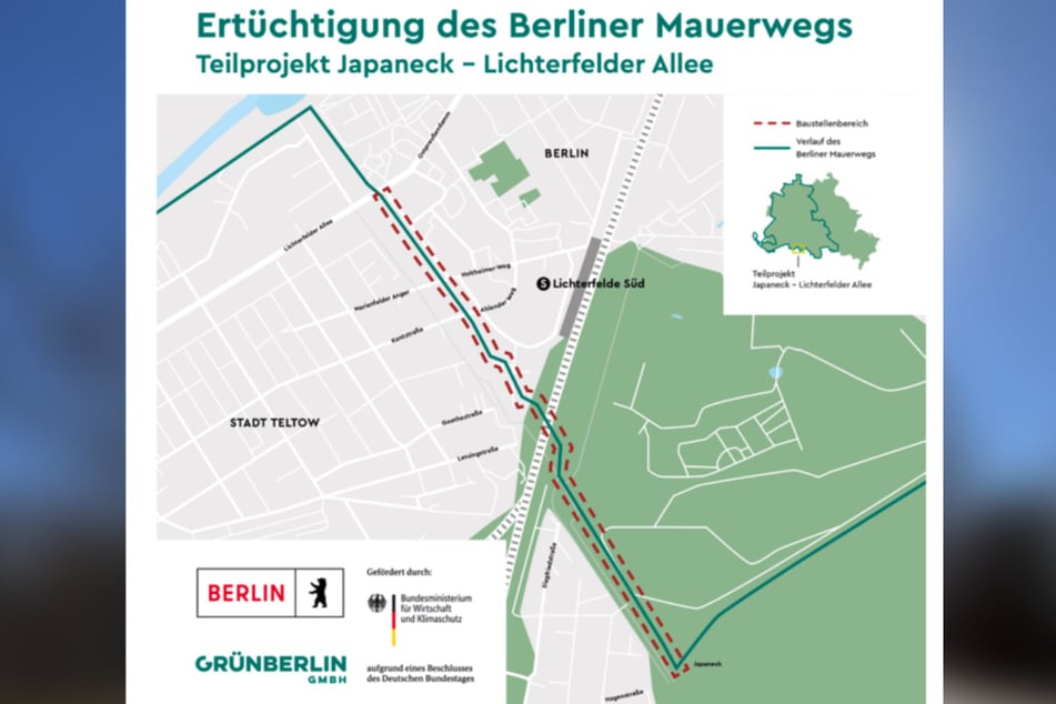 Auf circa zwei Kilometern wird der Mauerweg erneuert.