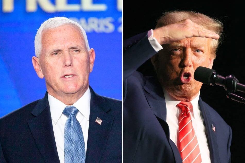 Politician Mike Pence (l.) recently criticized a new Republican Party platform approved by his former boss, Donald Trump, for its soft abortion stance.