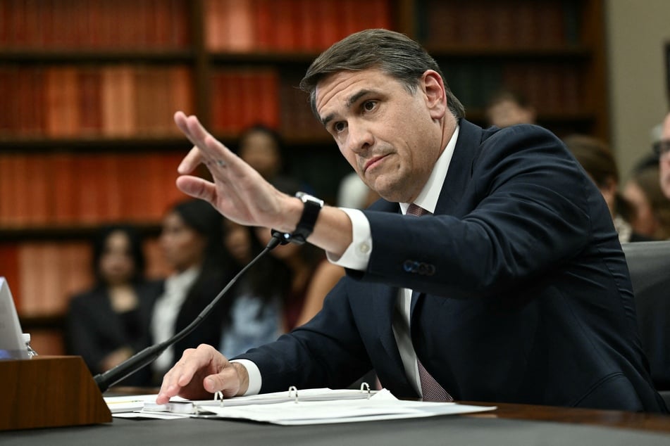 Acting US Attorney General Todd Blanche testifies at a House Appropriations Committee Commerce, Justice, Science, and Related Agencies Subcommittee hearing on oversight of the Department of Justice on June 2, 2026.